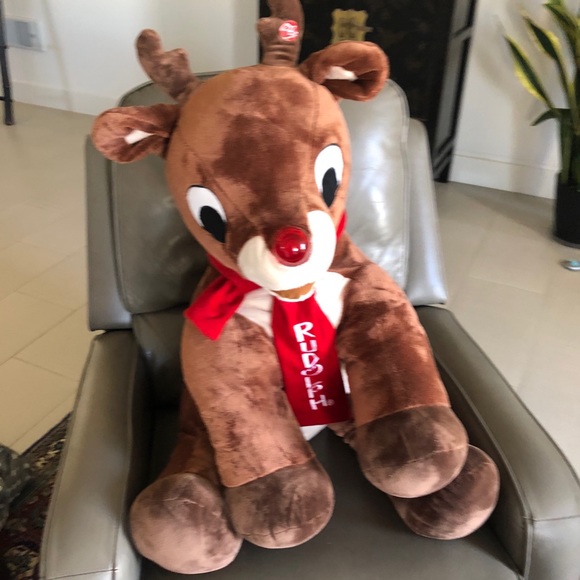 large stuffed rudolph